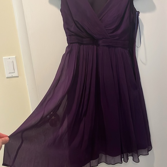 J. Crew Mirabelle Dress - Purple Silk Chiffon 8 - Picture 8 of 8